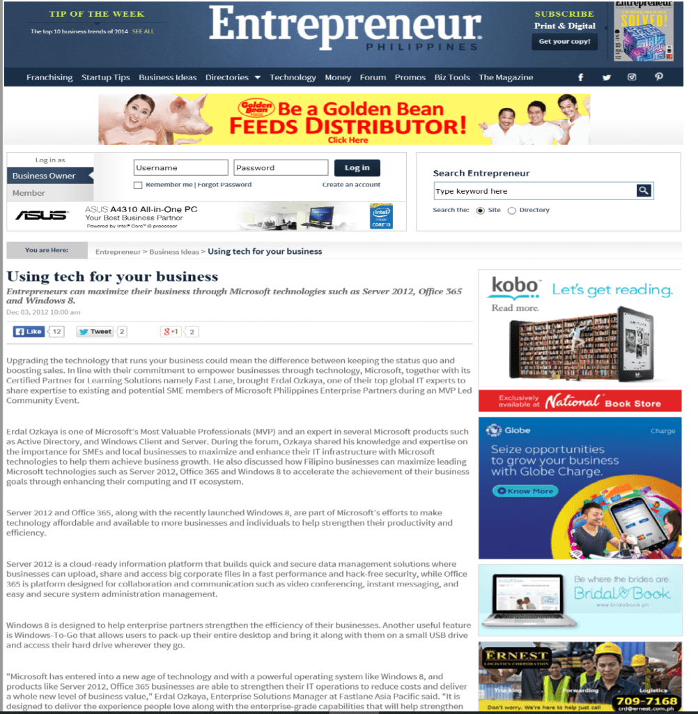 Using tech for your business