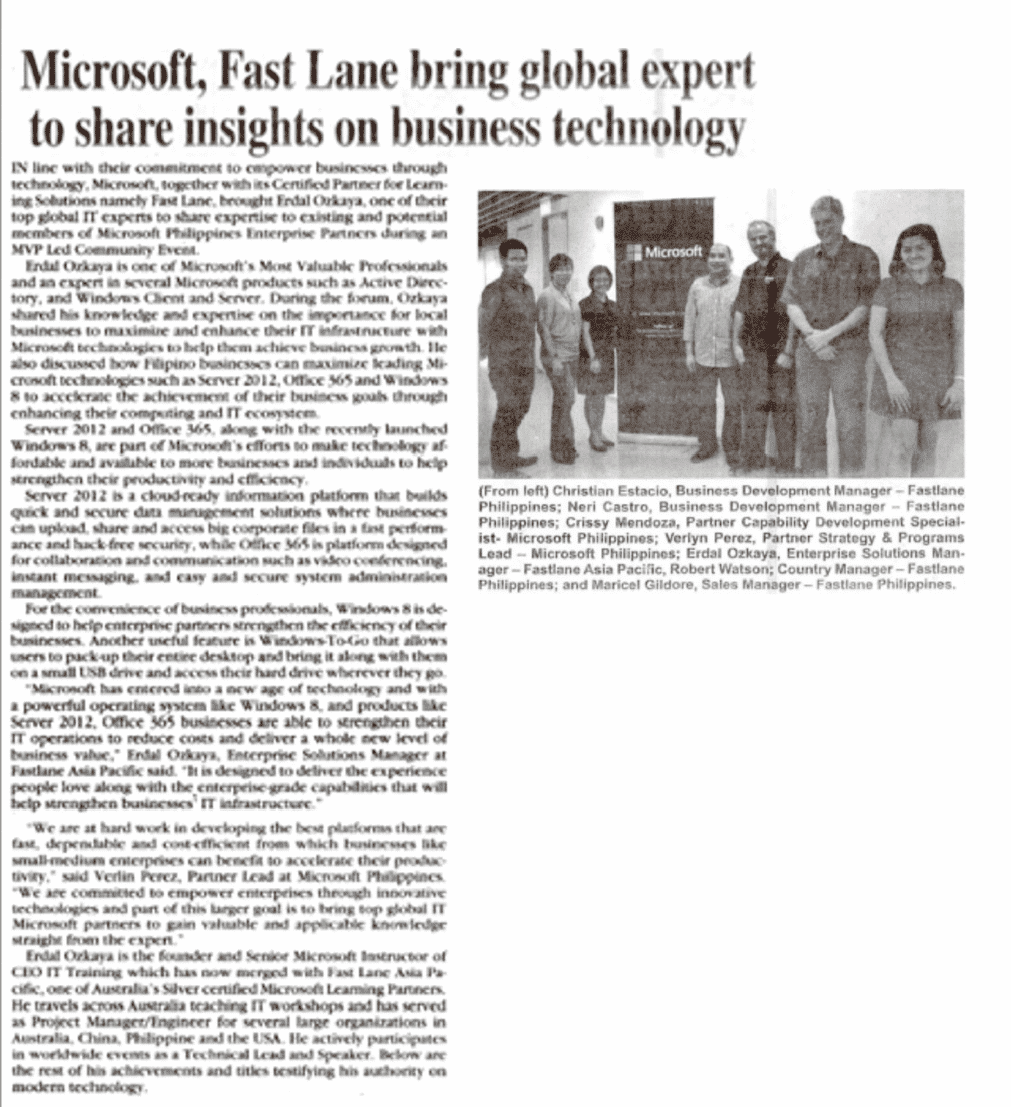 Microsoft brings Global Expert to Share Insight