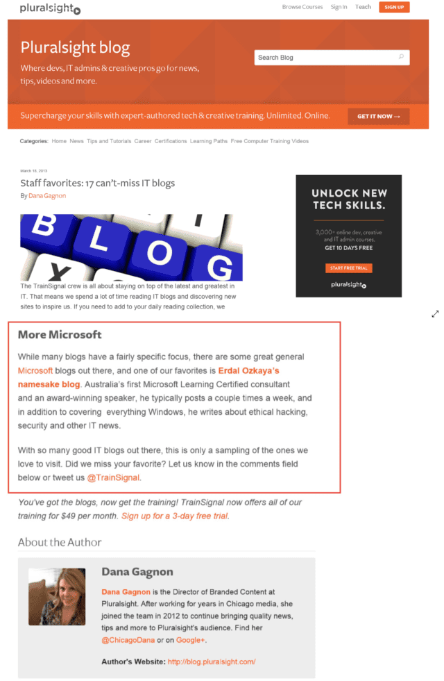 Pluralsight Favorite 17 Blogs
