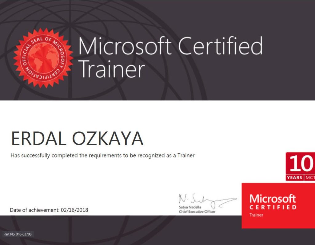MCT 10 years Anniversary

Today I’ve received a congratulation email from Microsoft Learning that I’ve reached the tenth anniversary of being an MCT (Microsoft Certified Trainer). Checking my MCP transcript, I’m MCP since 2001,and MCT since 2006 Happy many more years 