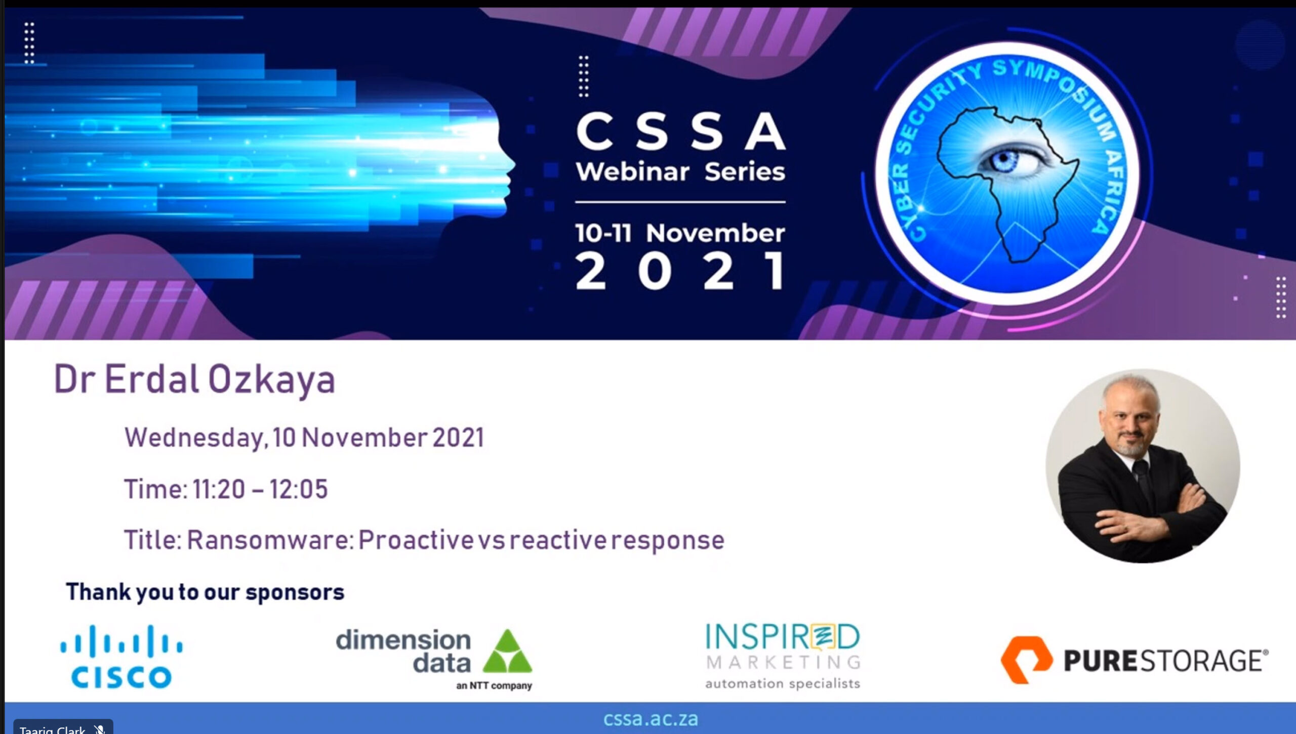 Cyber Security Symposium Africa 2021 Dr. Erdal Ozkaya