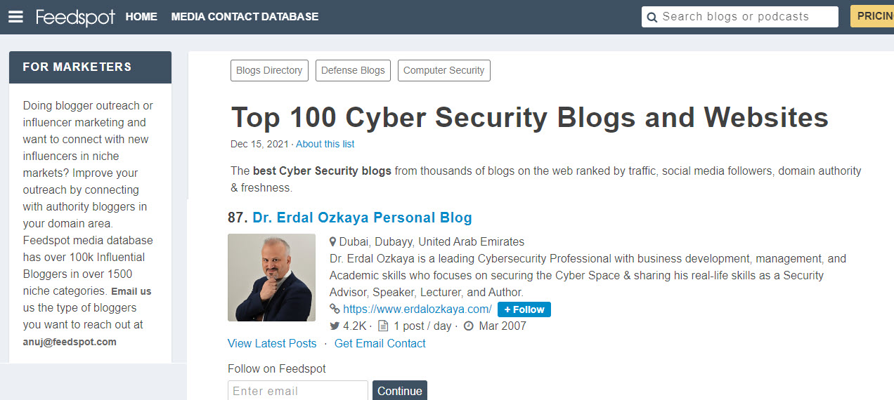 Top Cyber blogs