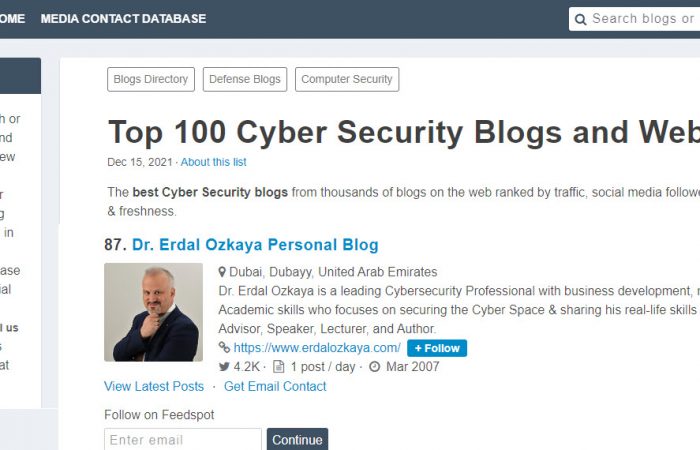 Best Cybersecurity Blogs - Top 100 - 2 Best Cybersecurity Blogs