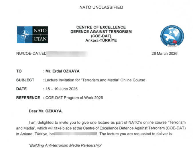 Lecture at NATO COE-DAT: Building Anti-Terrorism Media Partnerships